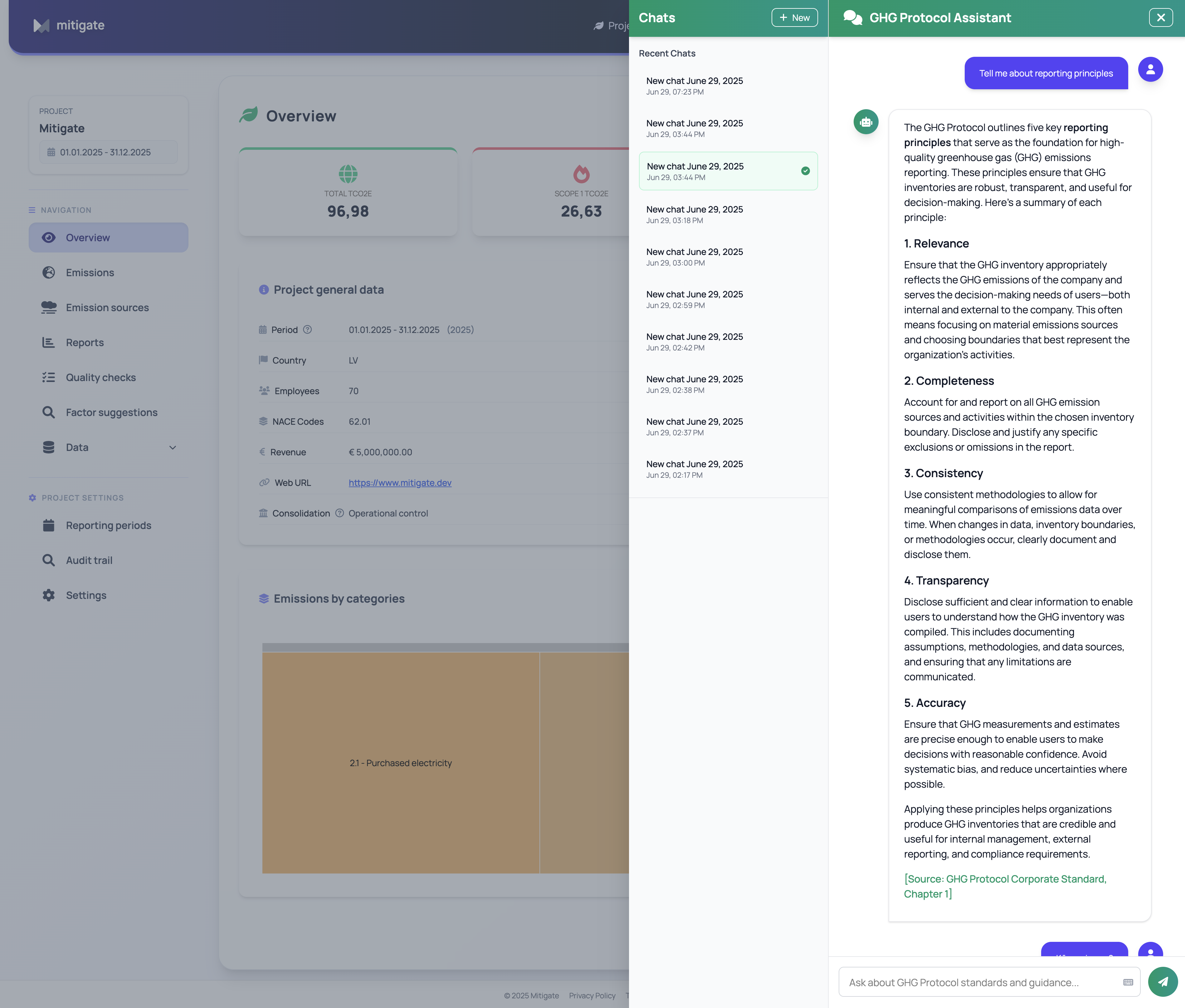 AI-powered GHG assistant
